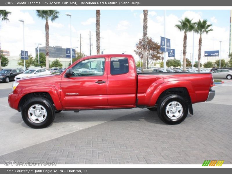 Barcelona Red Metallic / Sand Beige 2009 Toyota Tacoma SR5 Access Cab 4x4
