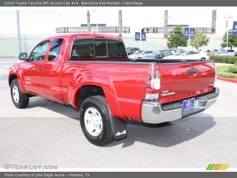 Barcelona Red Metallic / Sand Beige 2009 Toyota Tacoma SR5 Access Cab 4x4