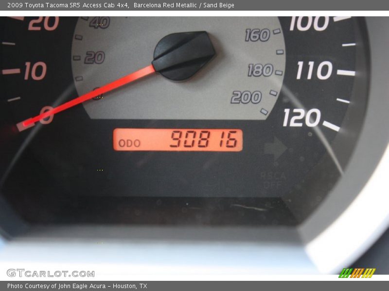 Barcelona Red Metallic / Sand Beige 2009 Toyota Tacoma SR5 Access Cab 4x4