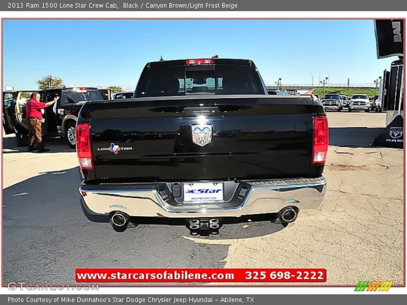 Black / Canyon Brown/Light Frost Beige 2013 Ram 1500 Lone Star Crew Cab