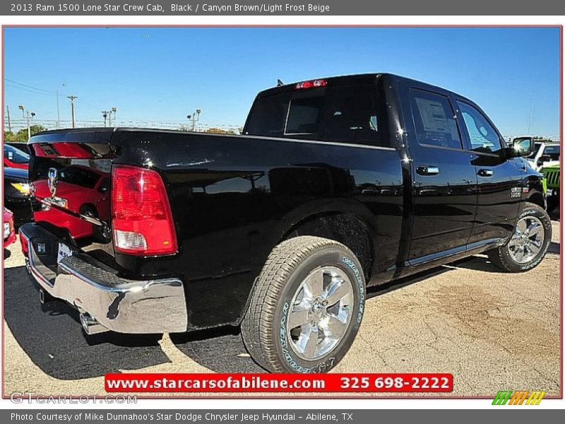 Black / Canyon Brown/Light Frost Beige 2013 Ram 1500 Lone Star Crew Cab