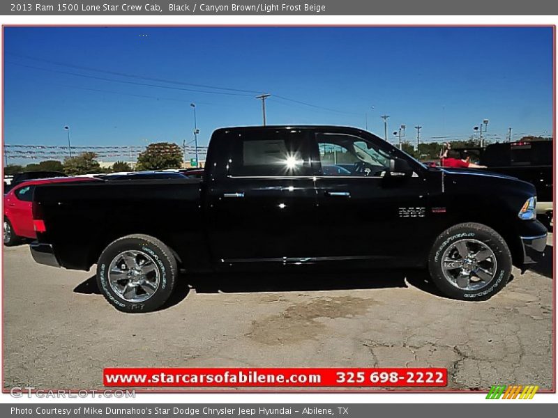 Black / Canyon Brown/Light Frost Beige 2013 Ram 1500 Lone Star Crew Cab