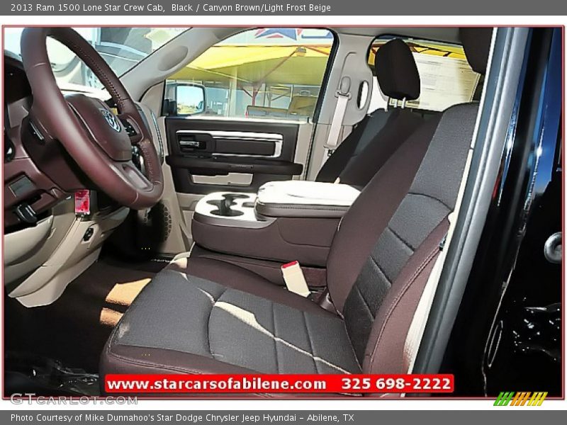 Black / Canyon Brown/Light Frost Beige 2013 Ram 1500 Lone Star Crew Cab