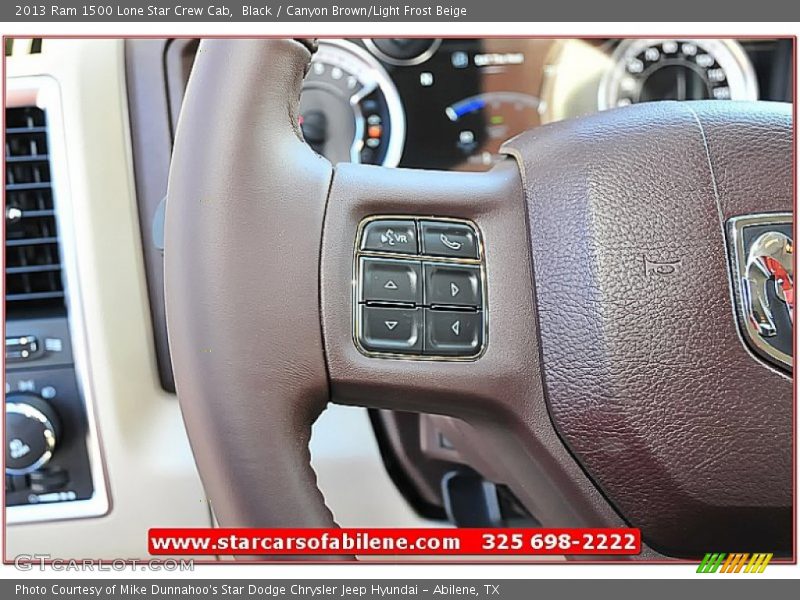 Black / Canyon Brown/Light Frost Beige 2013 Ram 1500 Lone Star Crew Cab