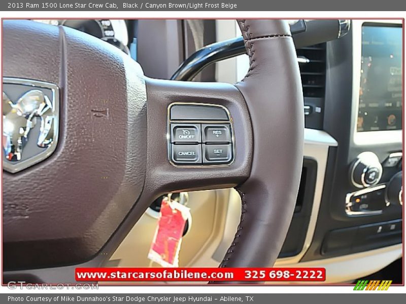 Black / Canyon Brown/Light Frost Beige 2013 Ram 1500 Lone Star Crew Cab