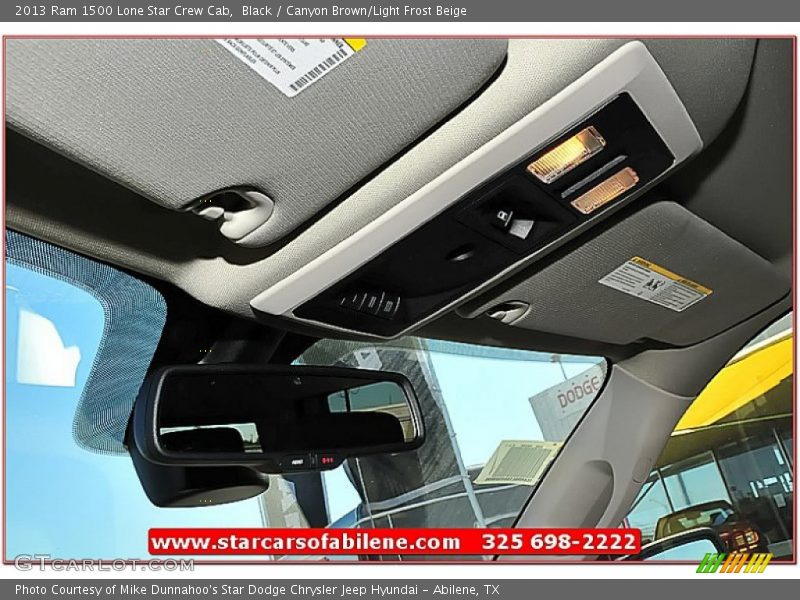 Black / Canyon Brown/Light Frost Beige 2013 Ram 1500 Lone Star Crew Cab