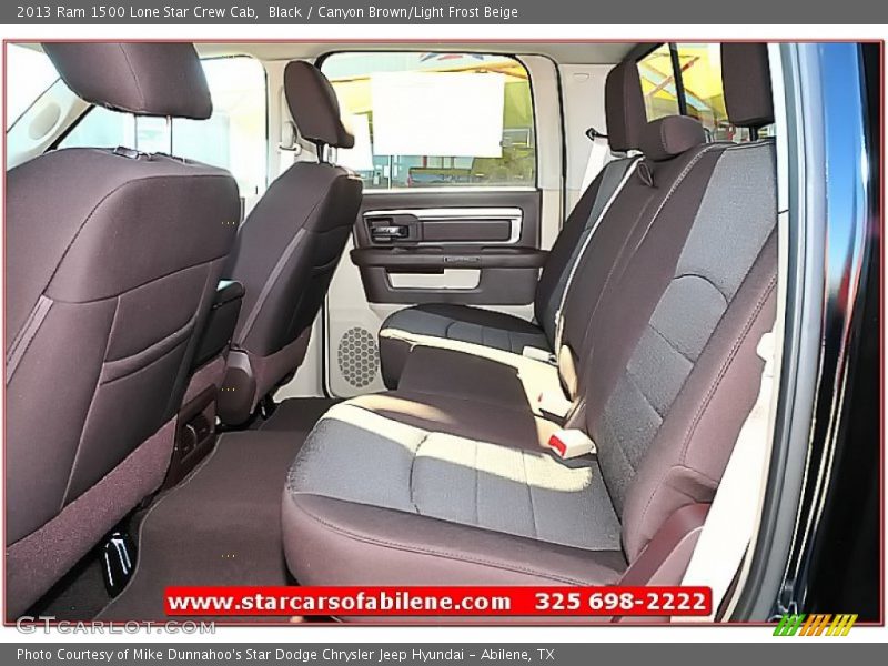 Black / Canyon Brown/Light Frost Beige 2013 Ram 1500 Lone Star Crew Cab