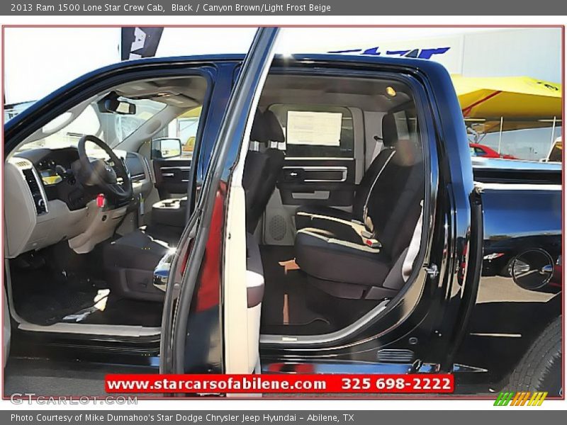 Black / Canyon Brown/Light Frost Beige 2013 Ram 1500 Lone Star Crew Cab