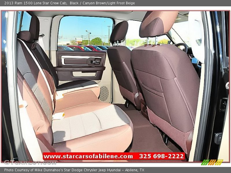 Black / Canyon Brown/Light Frost Beige 2013 Ram 1500 Lone Star Crew Cab