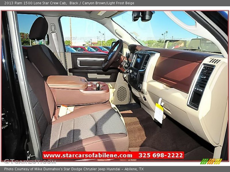 Black / Canyon Brown/Light Frost Beige 2013 Ram 1500 Lone Star Crew Cab