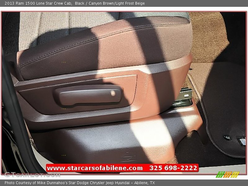 Black / Canyon Brown/Light Frost Beige 2013 Ram 1500 Lone Star Crew Cab