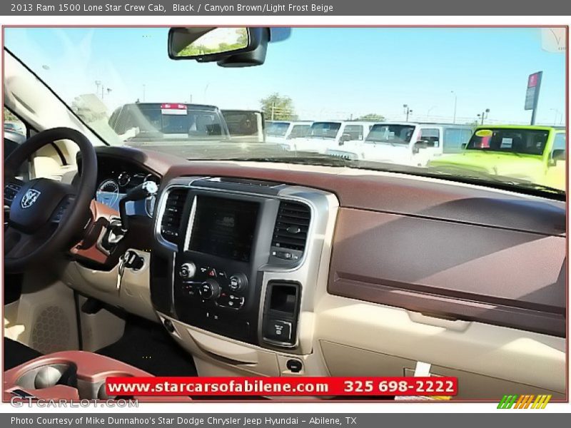 Black / Canyon Brown/Light Frost Beige 2013 Ram 1500 Lone Star Crew Cab