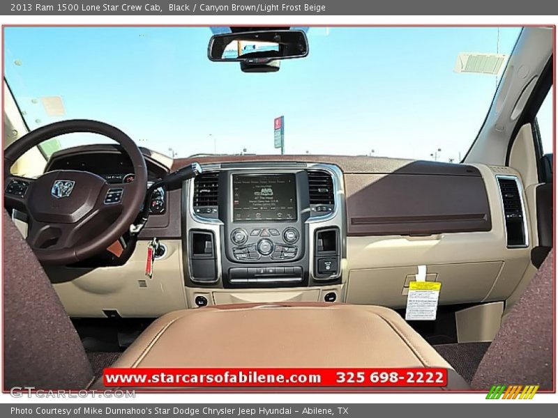 Black / Canyon Brown/Light Frost Beige 2013 Ram 1500 Lone Star Crew Cab