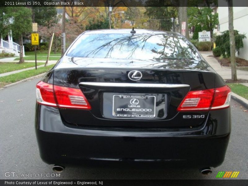 Obsidian Black / Black 2011 Lexus ES 350