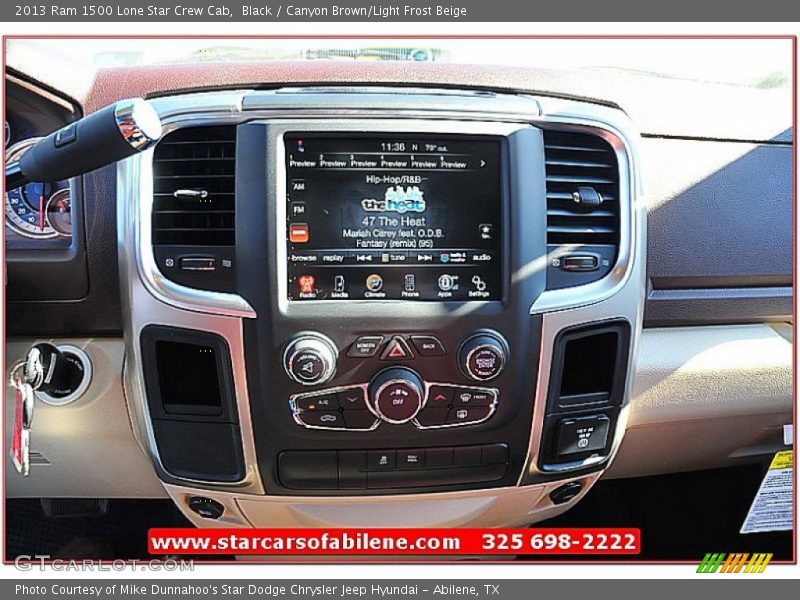 Black / Canyon Brown/Light Frost Beige 2013 Ram 1500 Lone Star Crew Cab