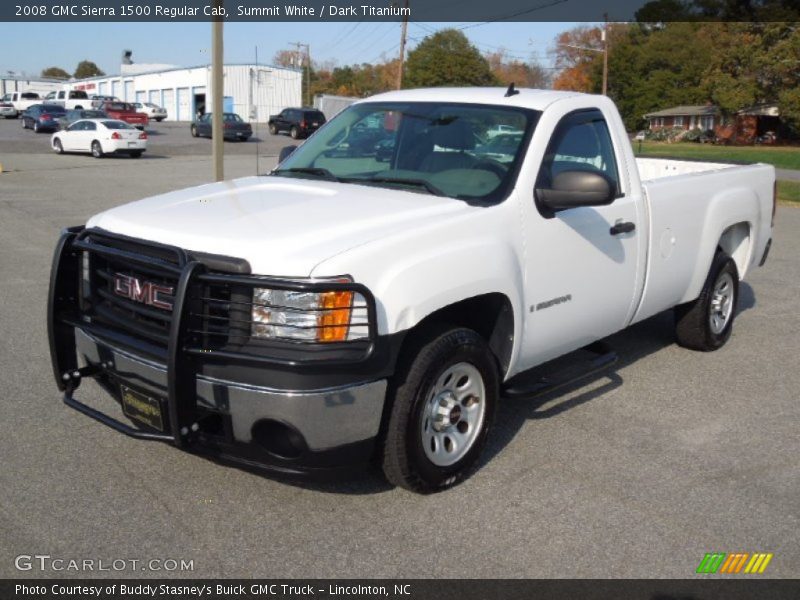 Summit White / Dark Titanium 2008 GMC Sierra 1500 Regular Cab