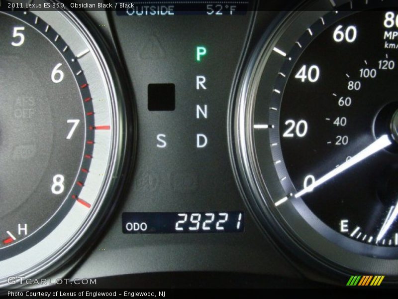 Obsidian Black / Black 2011 Lexus ES 350
