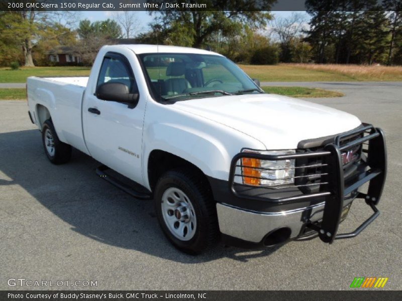 Summit White / Dark Titanium 2008 GMC Sierra 1500 Regular Cab