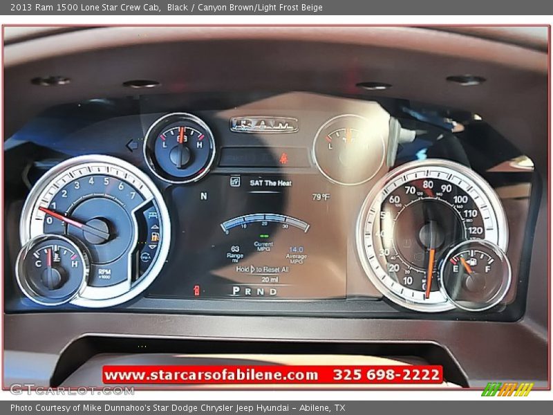Black / Canyon Brown/Light Frost Beige 2013 Ram 1500 Lone Star Crew Cab