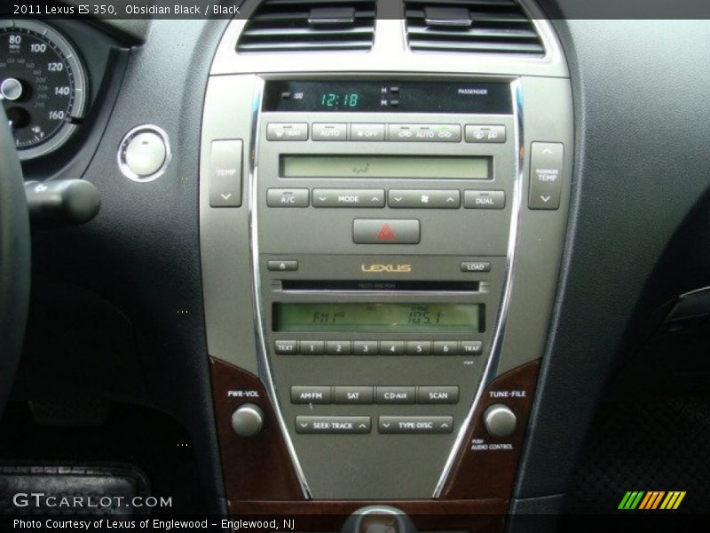 Obsidian Black / Black 2011 Lexus ES 350