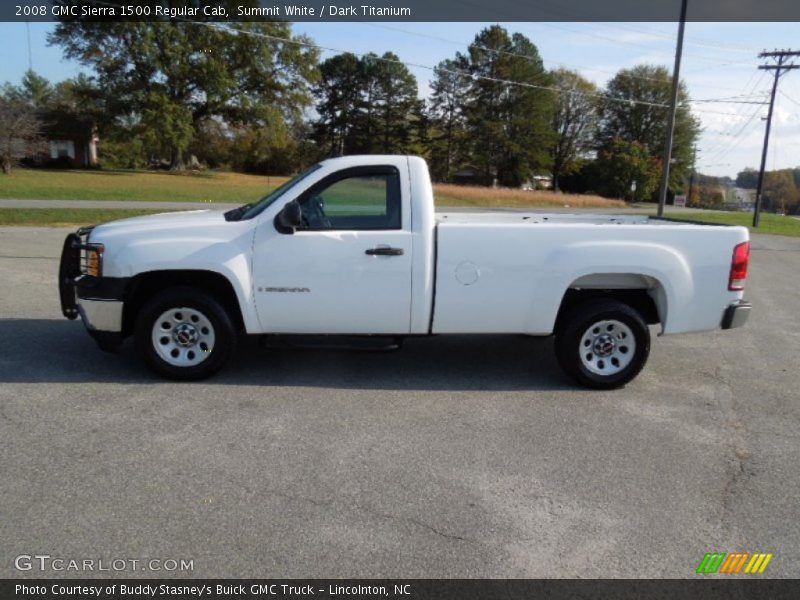 Summit White / Dark Titanium 2008 GMC Sierra 1500 Regular Cab