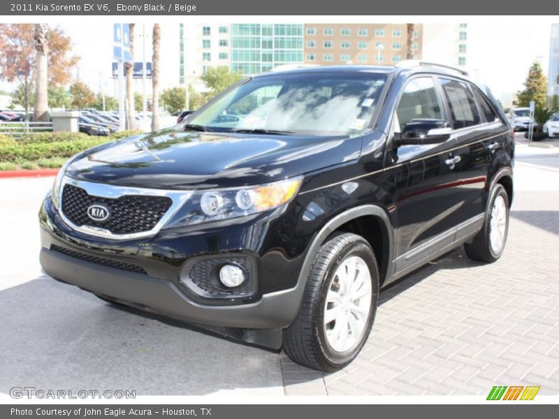 Ebony Black / Beige 2011 Kia Sorento EX V6