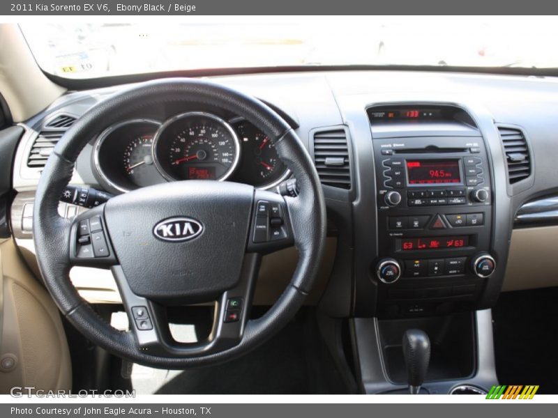 Ebony Black / Beige 2011 Kia Sorento EX V6