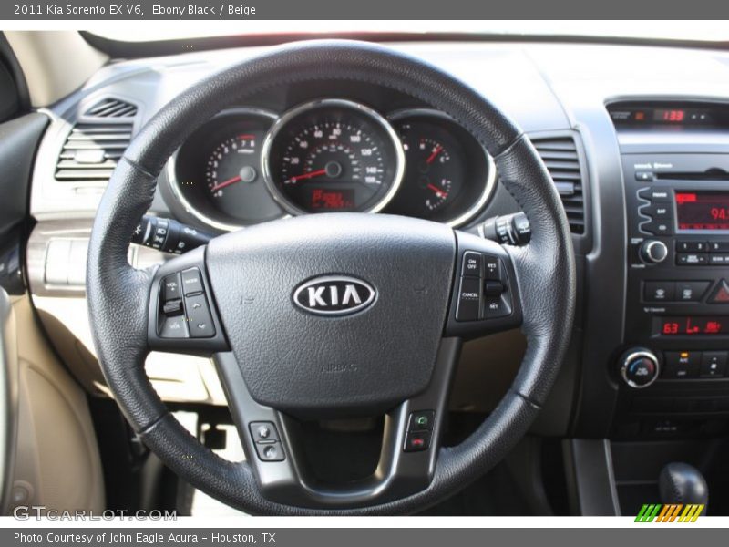 Ebony Black / Beige 2011 Kia Sorento EX V6