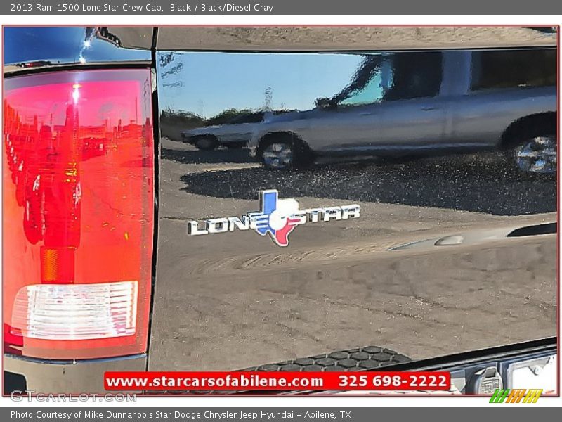 Black / Black/Diesel Gray 2013 Ram 1500 Lone Star Crew Cab