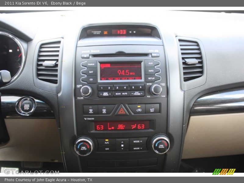 Ebony Black / Beige 2011 Kia Sorento EX V6