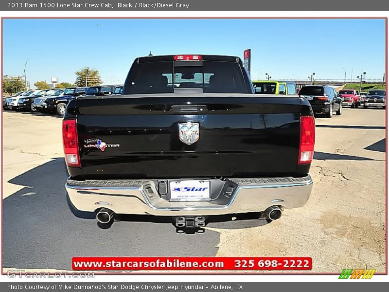Black / Black/Diesel Gray 2013 Ram 1500 Lone Star Crew Cab