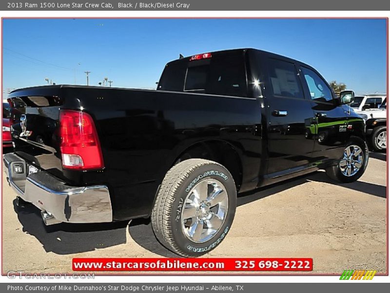 Black / Black/Diesel Gray 2013 Ram 1500 Lone Star Crew Cab