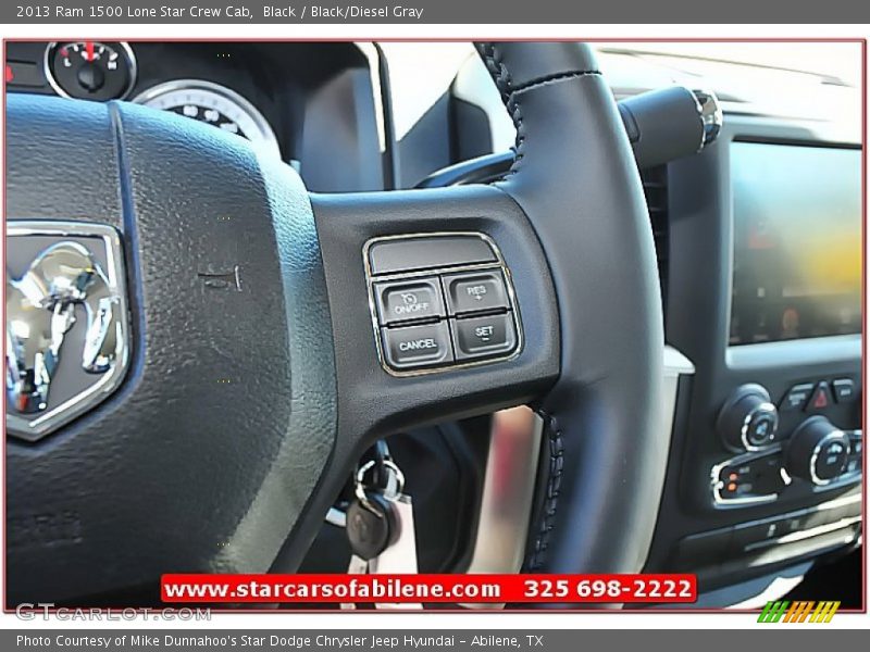 Black / Black/Diesel Gray 2013 Ram 1500 Lone Star Crew Cab