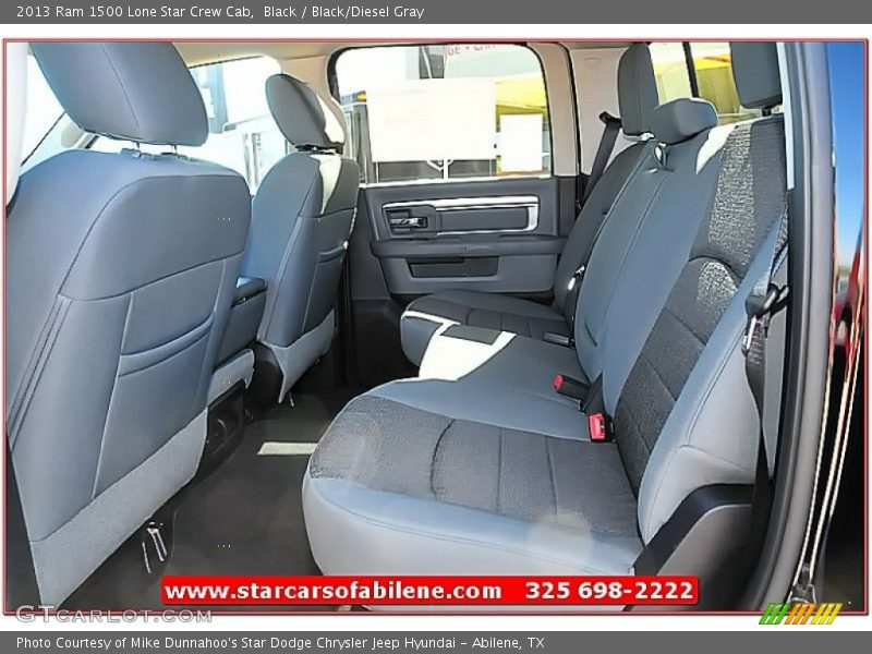 Black / Black/Diesel Gray 2013 Ram 1500 Lone Star Crew Cab