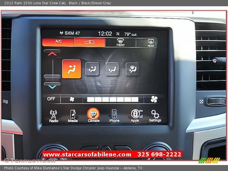 Black / Black/Diesel Gray 2013 Ram 1500 Lone Star Crew Cab