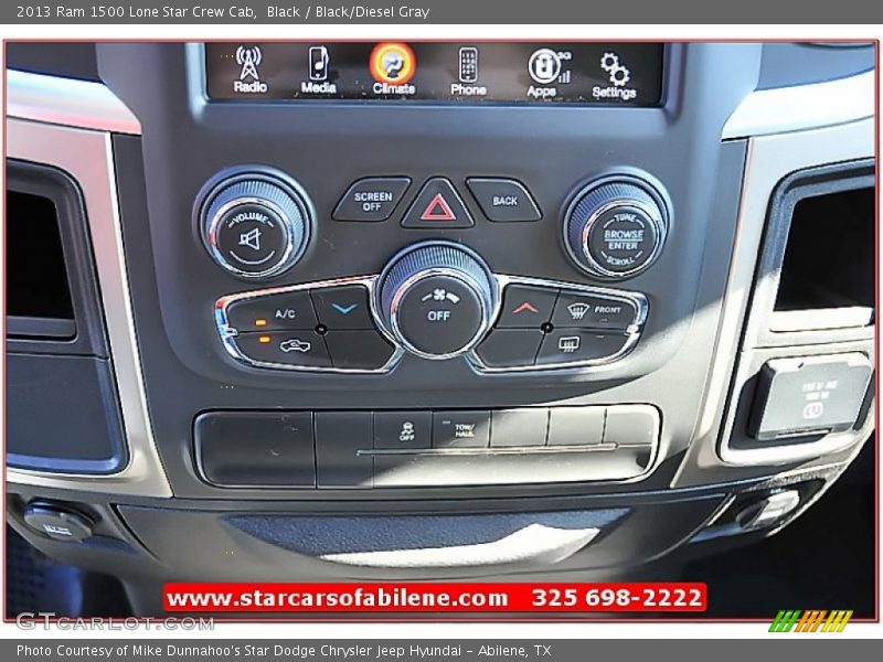 Black / Black/Diesel Gray 2013 Ram 1500 Lone Star Crew Cab