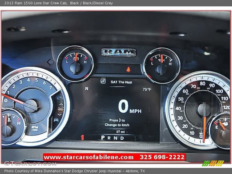 Black / Black/Diesel Gray 2013 Ram 1500 Lone Star Crew Cab