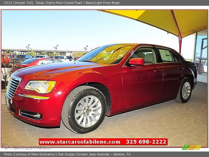 Deep Cherry Red Crystal Pearl / Black/Light Frost Beige 2013 Chrysler 300