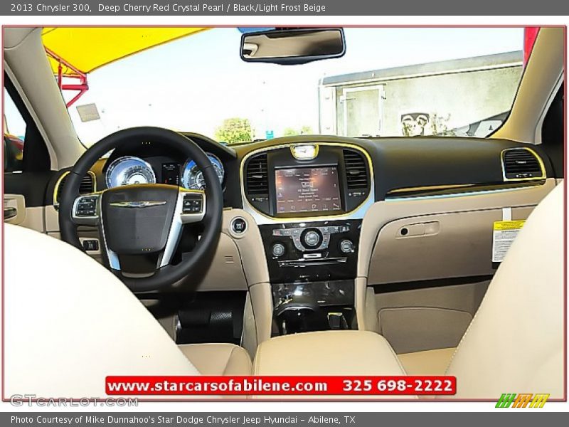 Deep Cherry Red Crystal Pearl / Black/Light Frost Beige 2013 Chrysler 300