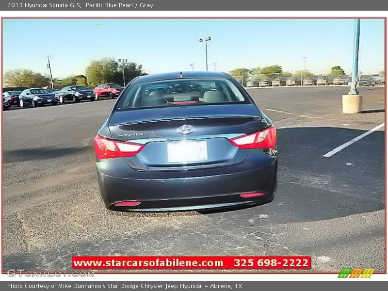 Pacific Blue Pearl / Gray 2013 Hyundai Sonata GLS