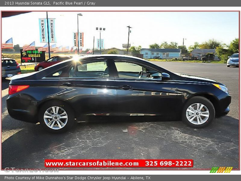 Pacific Blue Pearl / Gray 2013 Hyundai Sonata GLS