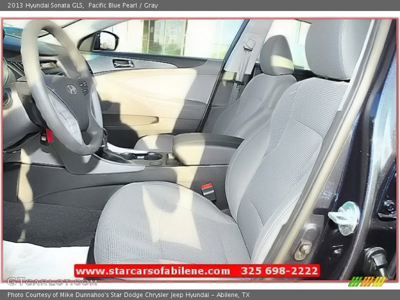 Pacific Blue Pearl / Gray 2013 Hyundai Sonata GLS
