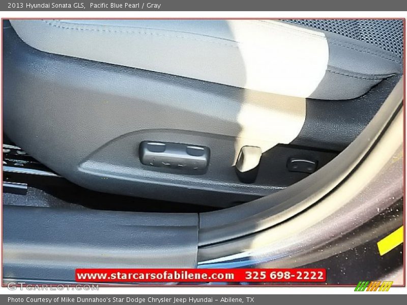 Pacific Blue Pearl / Gray 2013 Hyundai Sonata GLS