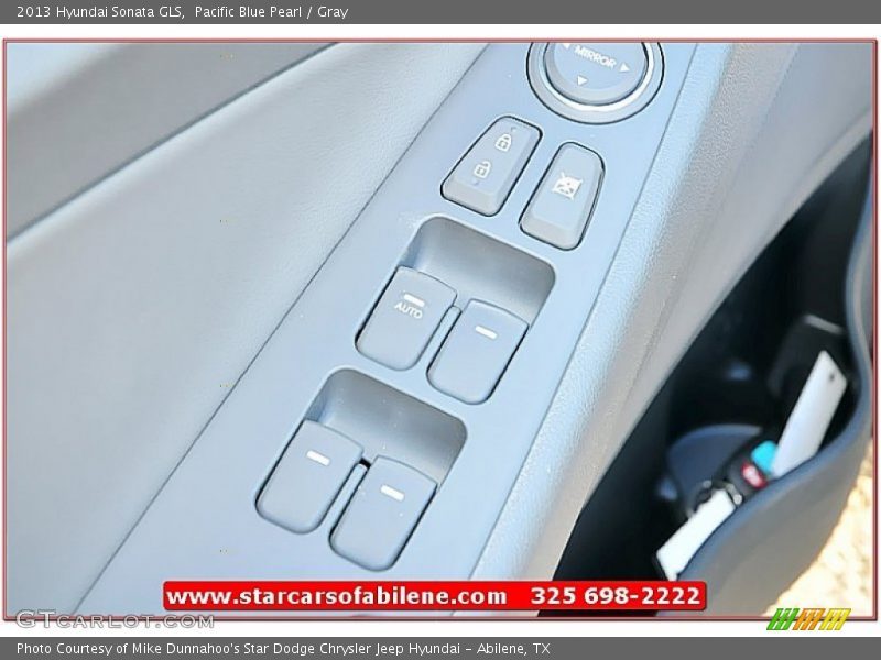 Pacific Blue Pearl / Gray 2013 Hyundai Sonata GLS