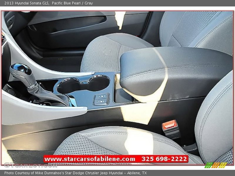 Pacific Blue Pearl / Gray 2013 Hyundai Sonata GLS