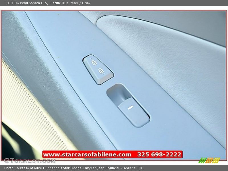 Pacific Blue Pearl / Gray 2013 Hyundai Sonata GLS