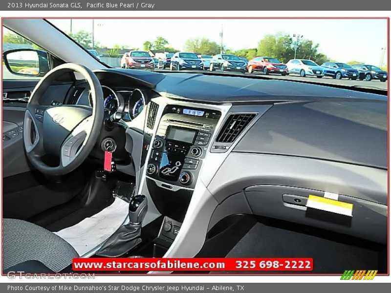Pacific Blue Pearl / Gray 2013 Hyundai Sonata GLS