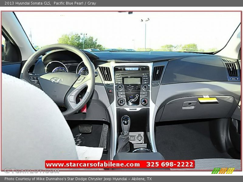 Pacific Blue Pearl / Gray 2013 Hyundai Sonata GLS