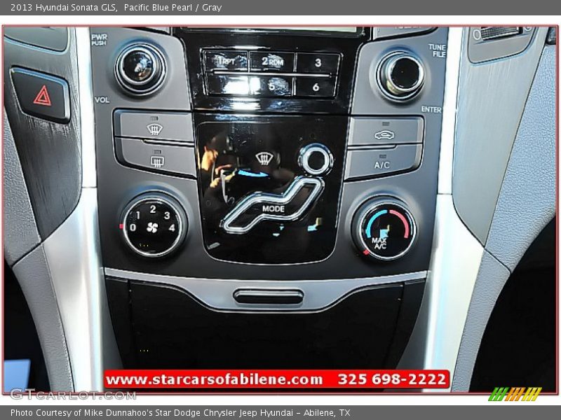 Pacific Blue Pearl / Gray 2013 Hyundai Sonata GLS