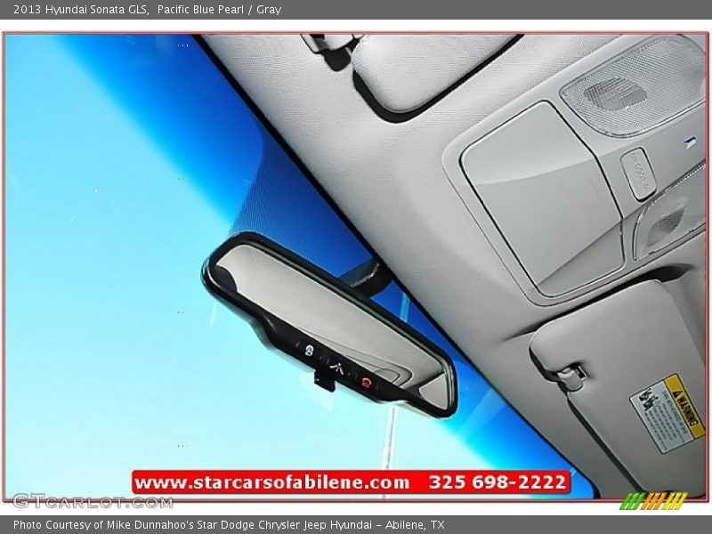 Pacific Blue Pearl / Gray 2013 Hyundai Sonata GLS